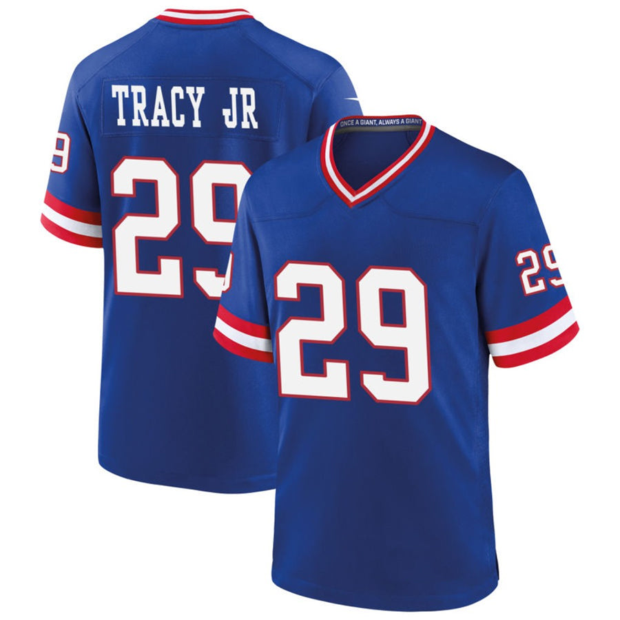 Custom #29 Royal NYG Football Shirt Top