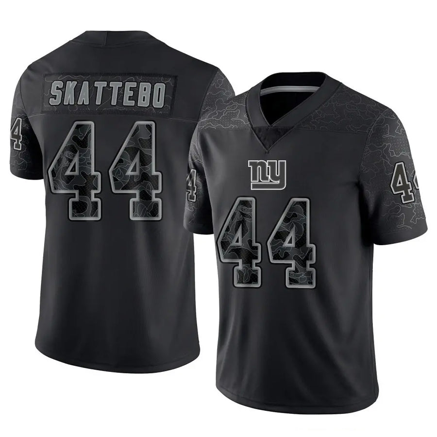 Custom #44 Black NYG Football Shirt Top