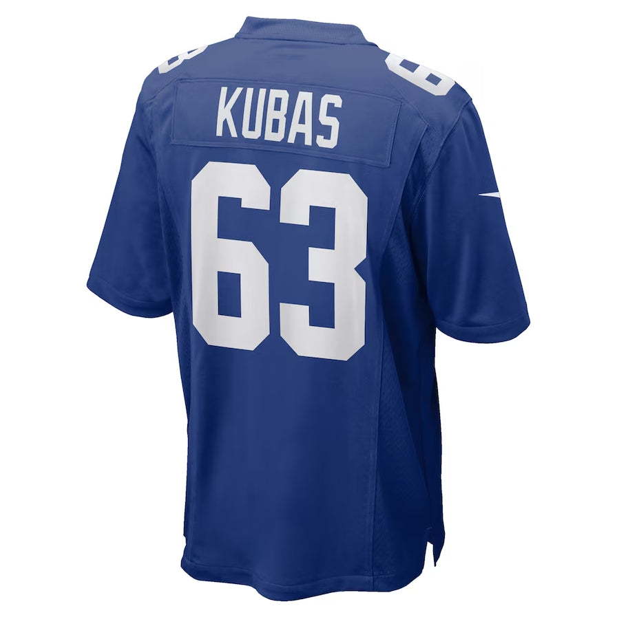 Custom #63 Royal NYG Football Shirt Top