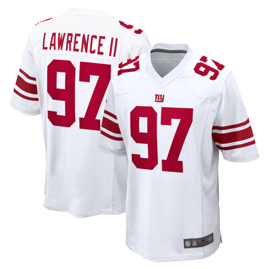 Custom #97 White NYG Football Shirt Top