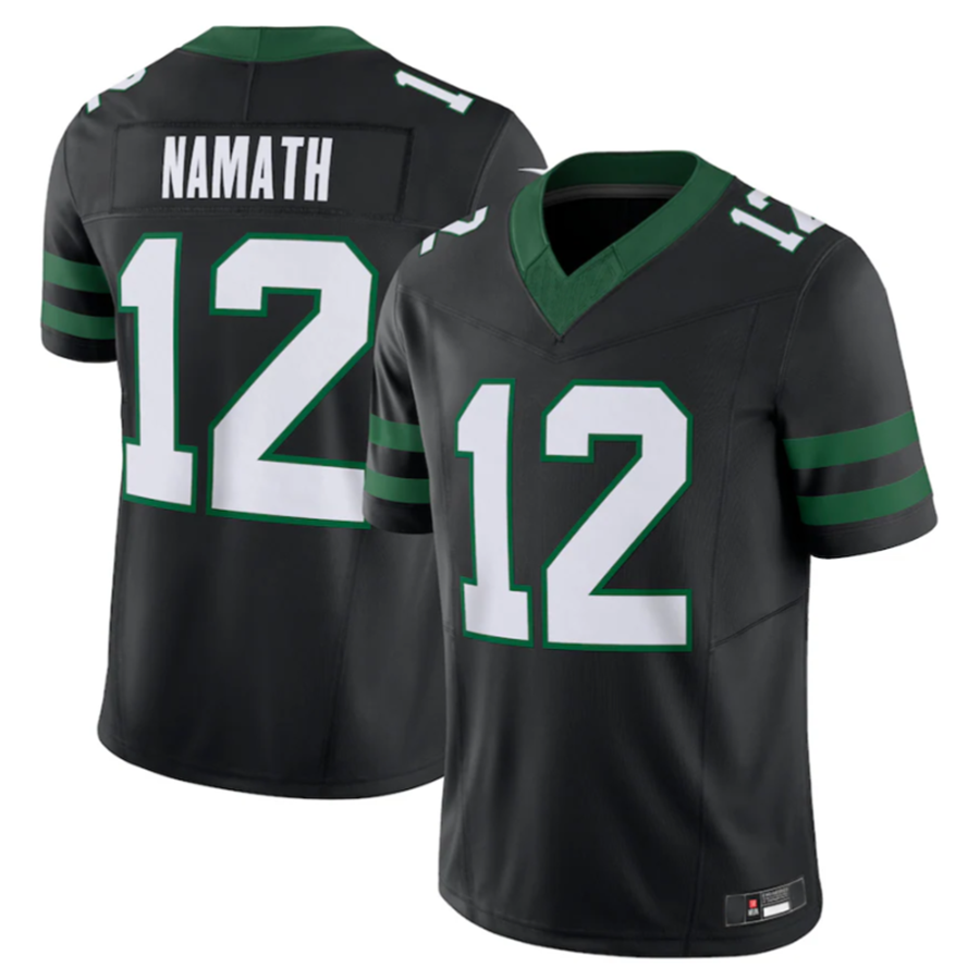Custom #12 NAMATH Pro Stitched Jersey - Premium Edition