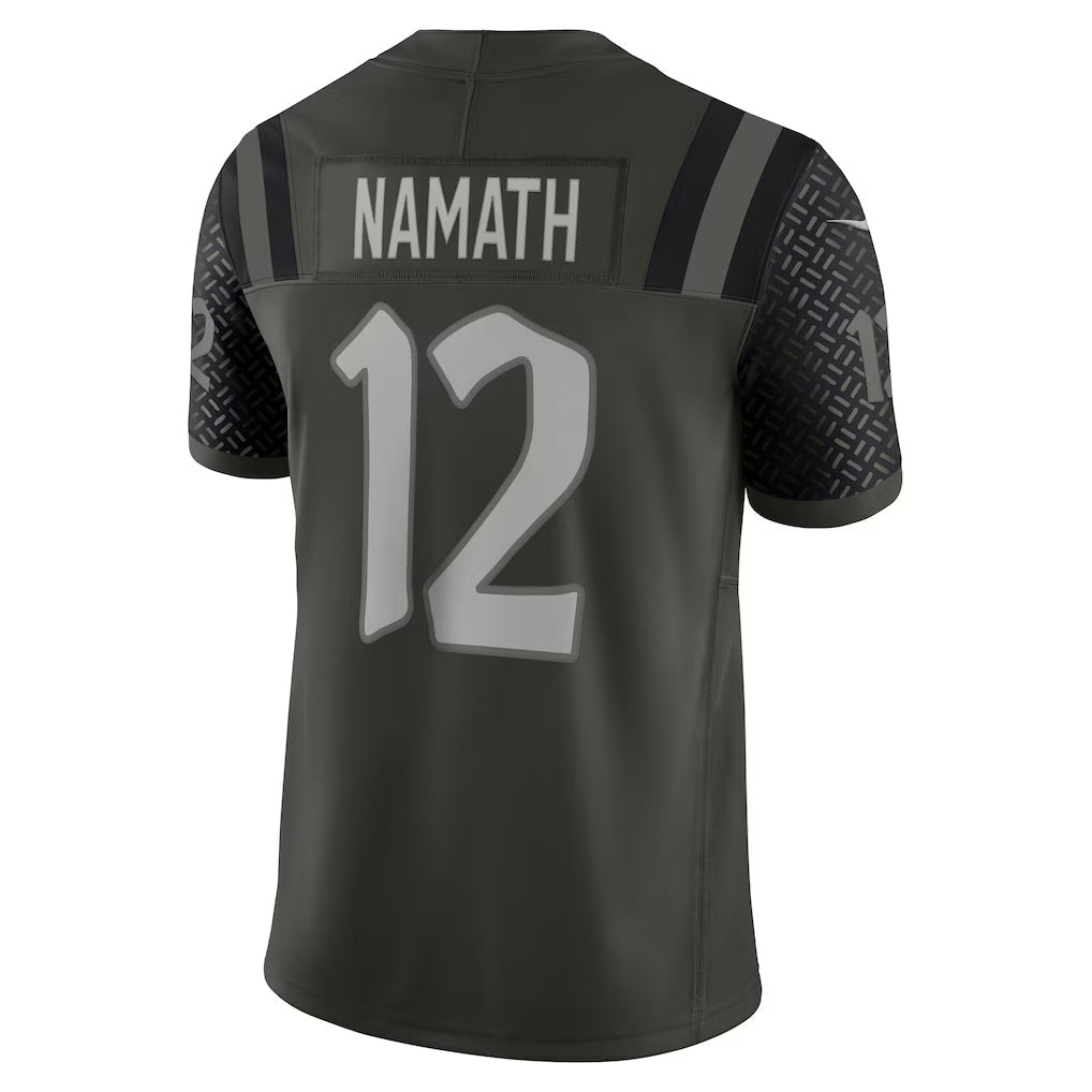 Custom #12 NAMATH Pro Stitched Jersey - Premium Edition