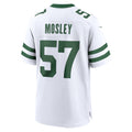 Custom #57 White NYJ Football Shirt Top