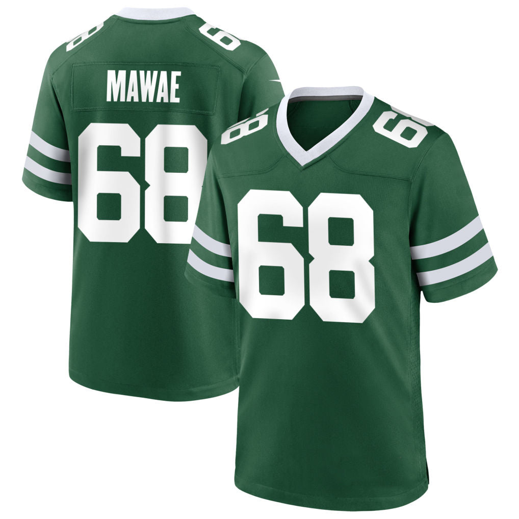 Custom #68 Green NYJ Football Shirt Top