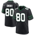 Custom #80 Black NYJ Football Shirt Top