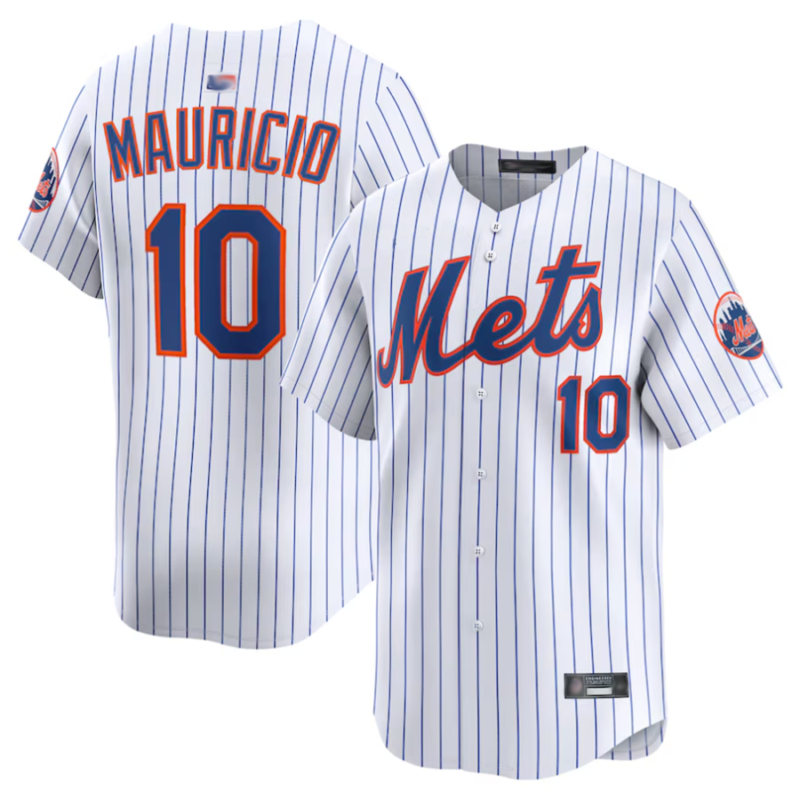 Custom #10 White NYM Baseball Shirt Top