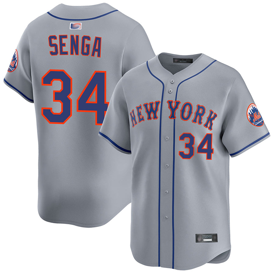 Custom #34 Gray NYM Baseball Shirt Top