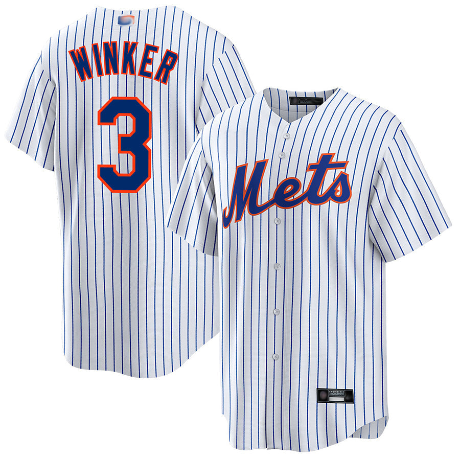 Custom #3 White NYM Baseball Shirt Top