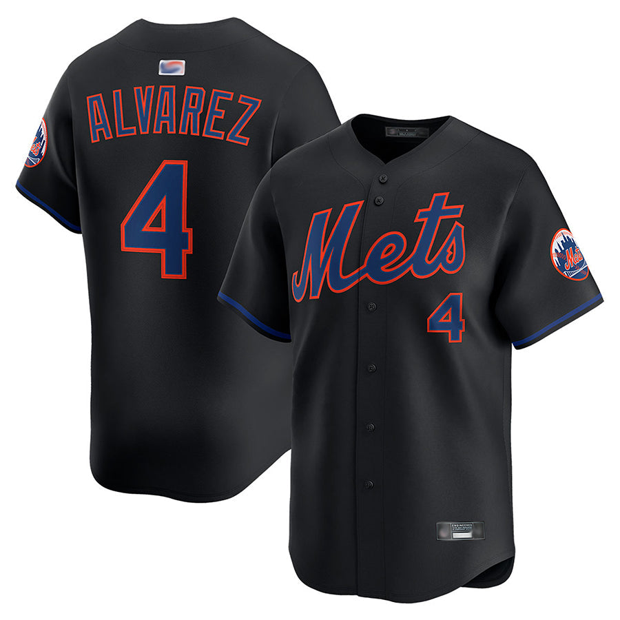 Custom #4 Black NYM Baseball Shirt Top