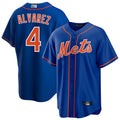 Custom #4 Royal NYM Baseball Shirt Top