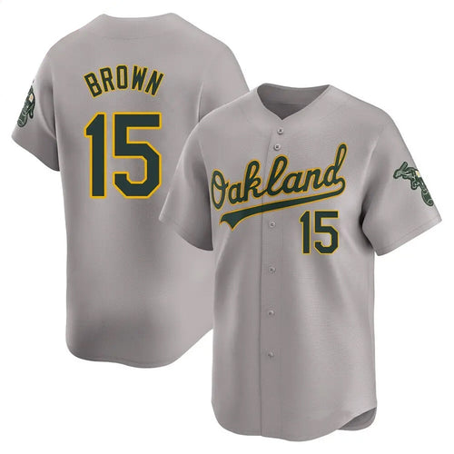 Athletics #15 Seth Brown Player Gray Home Limited Baseball Jerseys