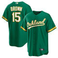 Custom #15 Green OAK Baseball Shirt Top