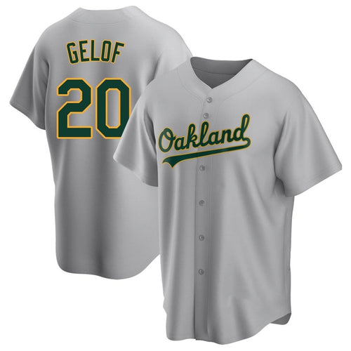 Athletics #20 Zack Gelof Player Gray Road Replica Baseball Jerseys