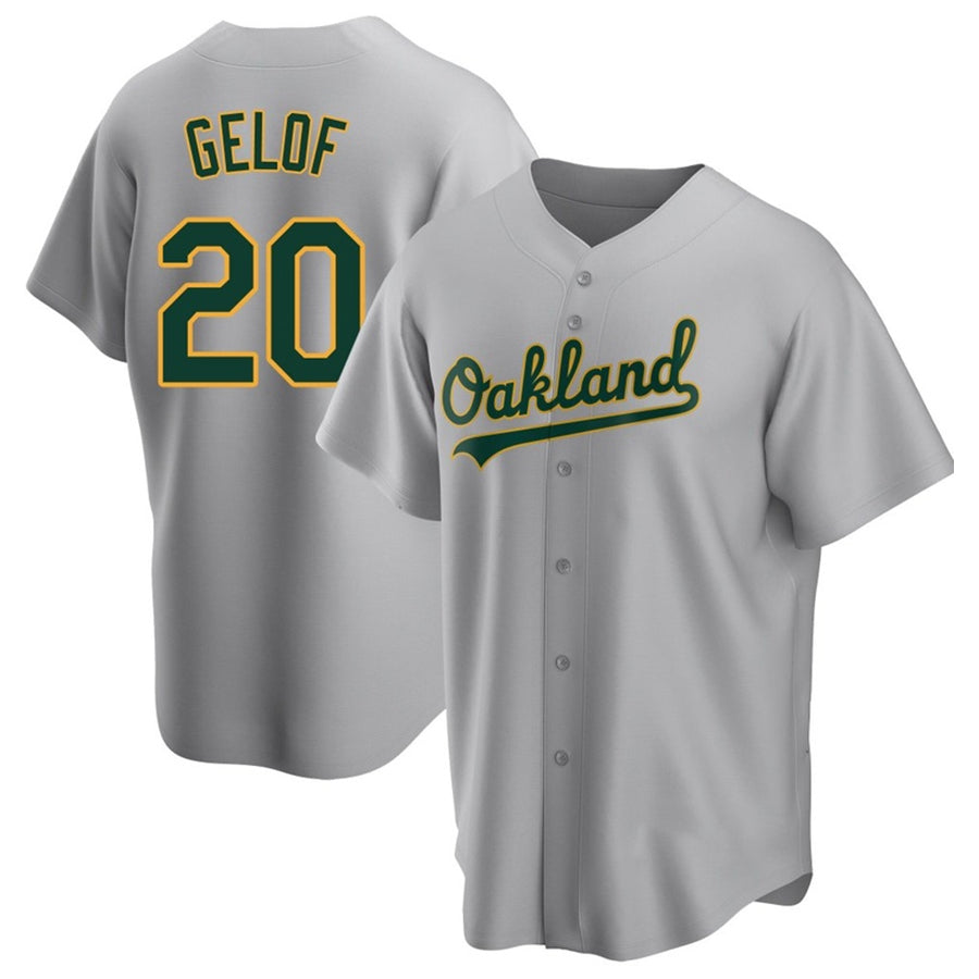 Custom #20 Gray OAK Baseball Shirt Top