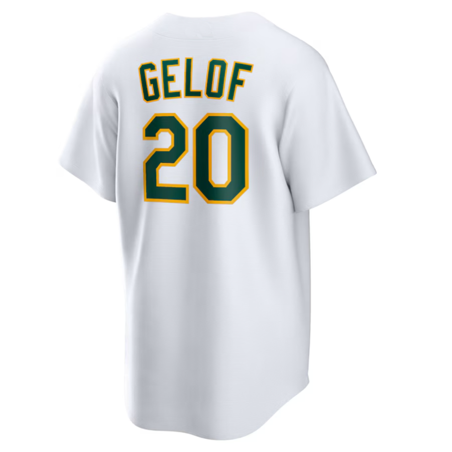 Custom #20 White OAK Baseball Shirt Top