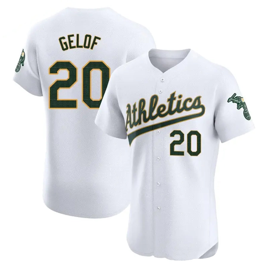 Custom #20 White OAK Baseball Shirt Top