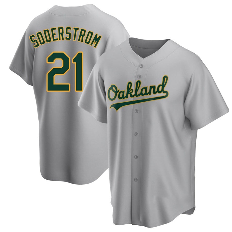 Custom #21 Grey OAK Baseball Shirt Top