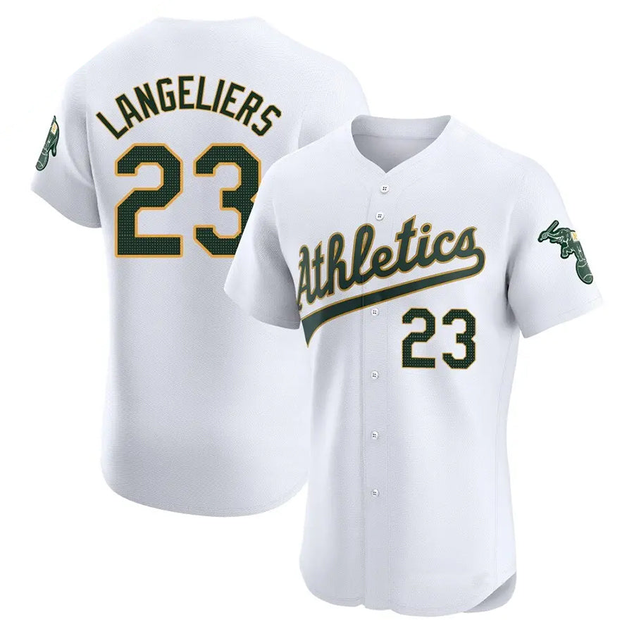 Custom #23 White OAK Baseball Shirt Top