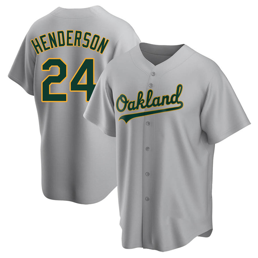 Custom #24 Grey OAK Baseball Shirt Top