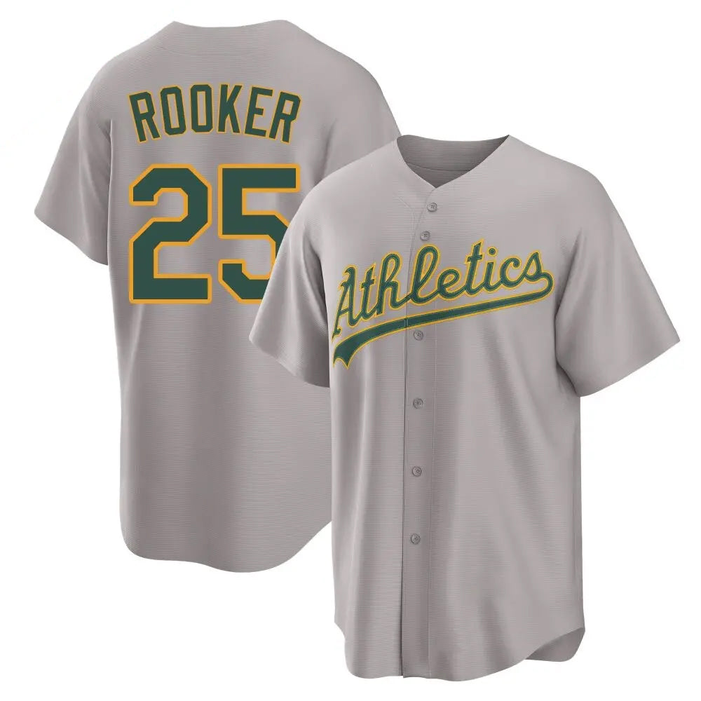 Custom #25 Gray OAK Baseball Shirt Top