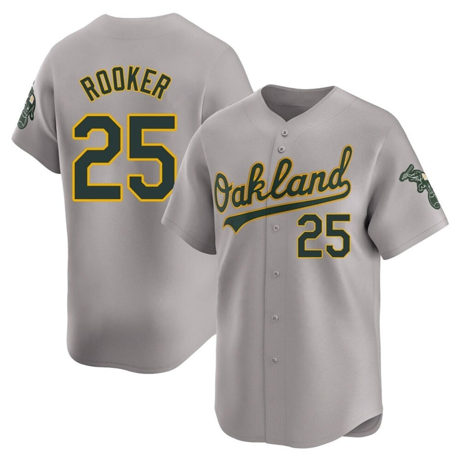Custom #25 Grey OAK Baseball Shirt Top