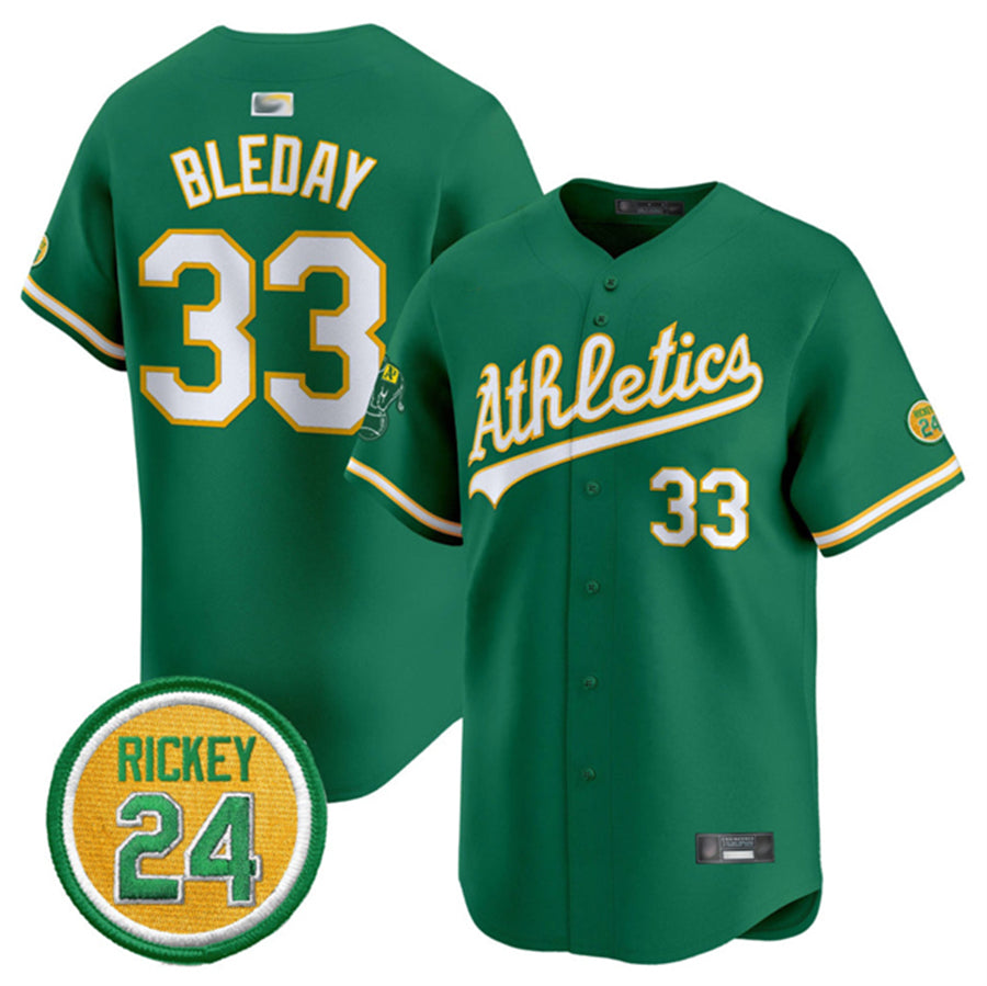 Custom #33 Green OAK Baseball Shirt Top