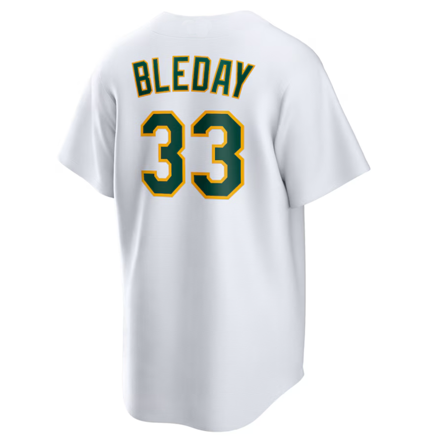 Custom #33 White OAK Baseball Shirt Top
