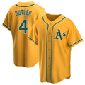 Custom #4 Gold OAK Baseball Shirt Top
