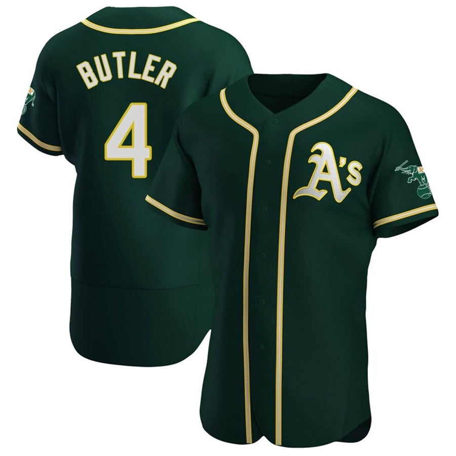 Custom #4 Green OAK Baseball Shirt Top