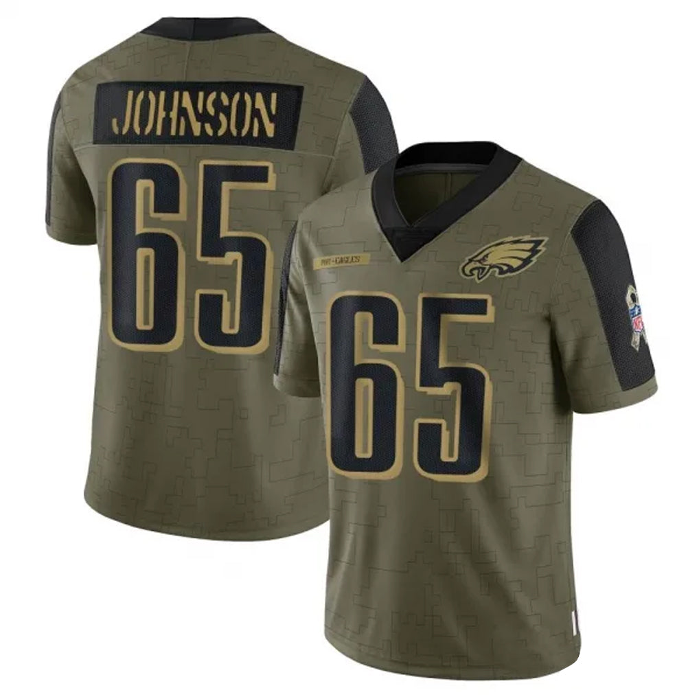Custom #65 Olive PHI Football Shirt Top