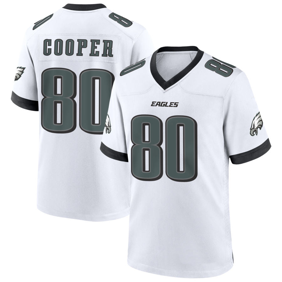 Custom #80 White PHI Football Shirt Top