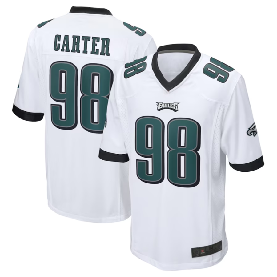 Custom #98 White PHI Football Shirt Top