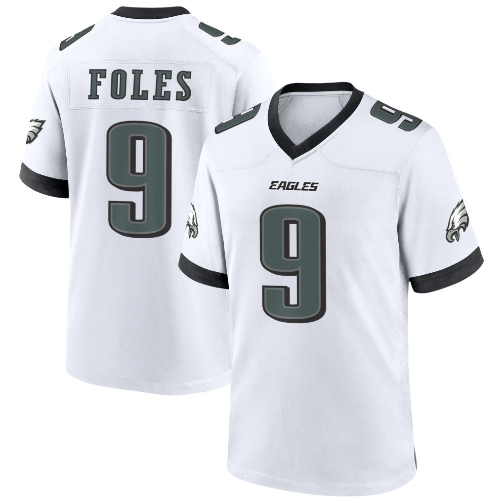 Custom #9 White PHI Football Shirt Top