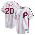 Custom #20 White Throwback PHI Baseball Shirt Top