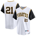 Custom #21 White Throwback PIT Baseball Shirt Top