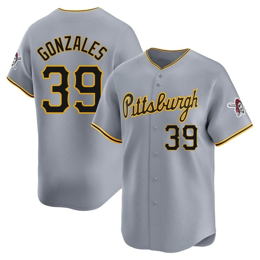 Custom #39 Grey PIT Baseball Shirt Top