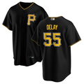 Custom #55 Black PIT Baseball Shirt Top