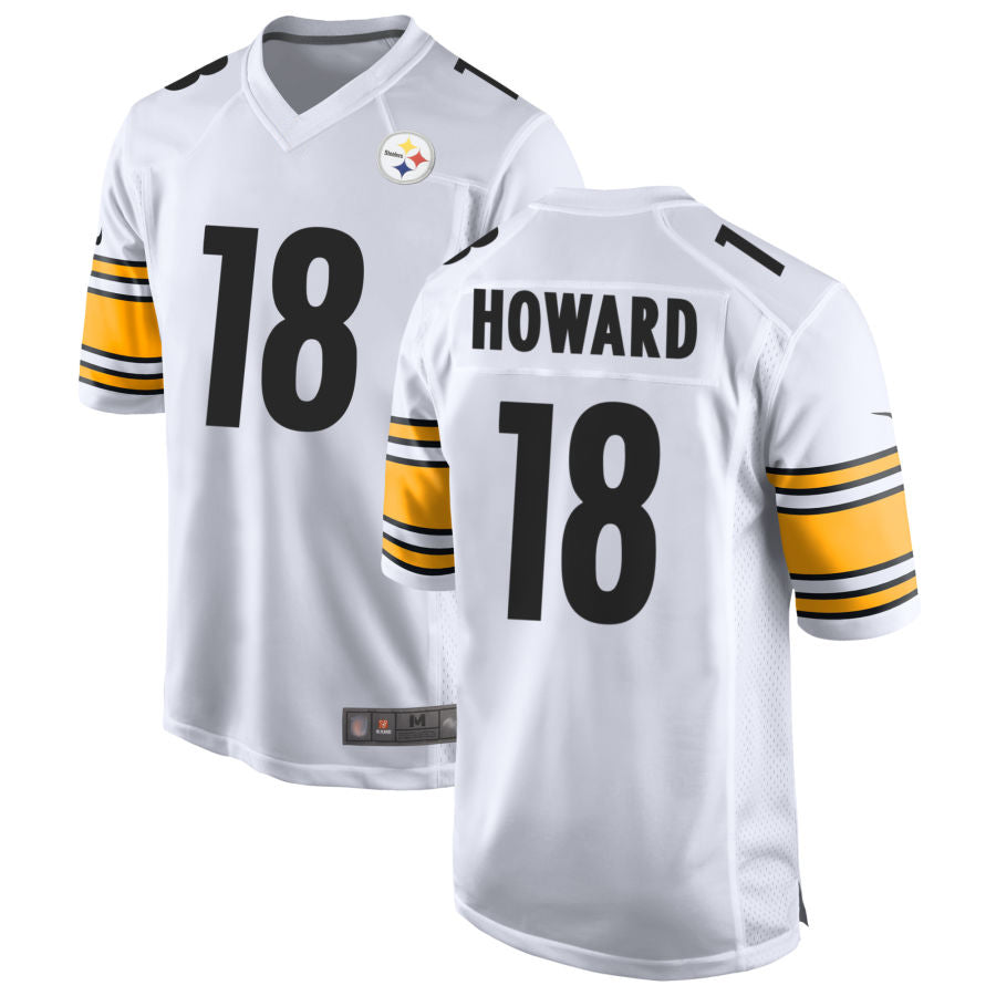 Custom #18 White PIT Football Shirt Top