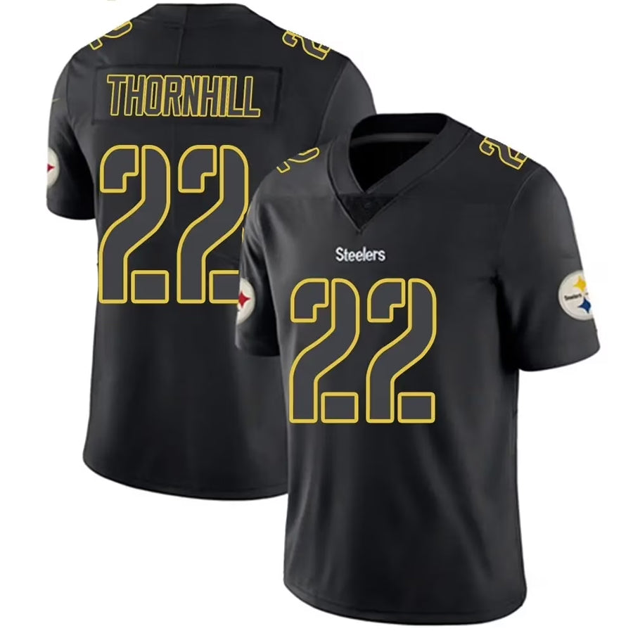Custom #22 Black PIT Football Shirt Top