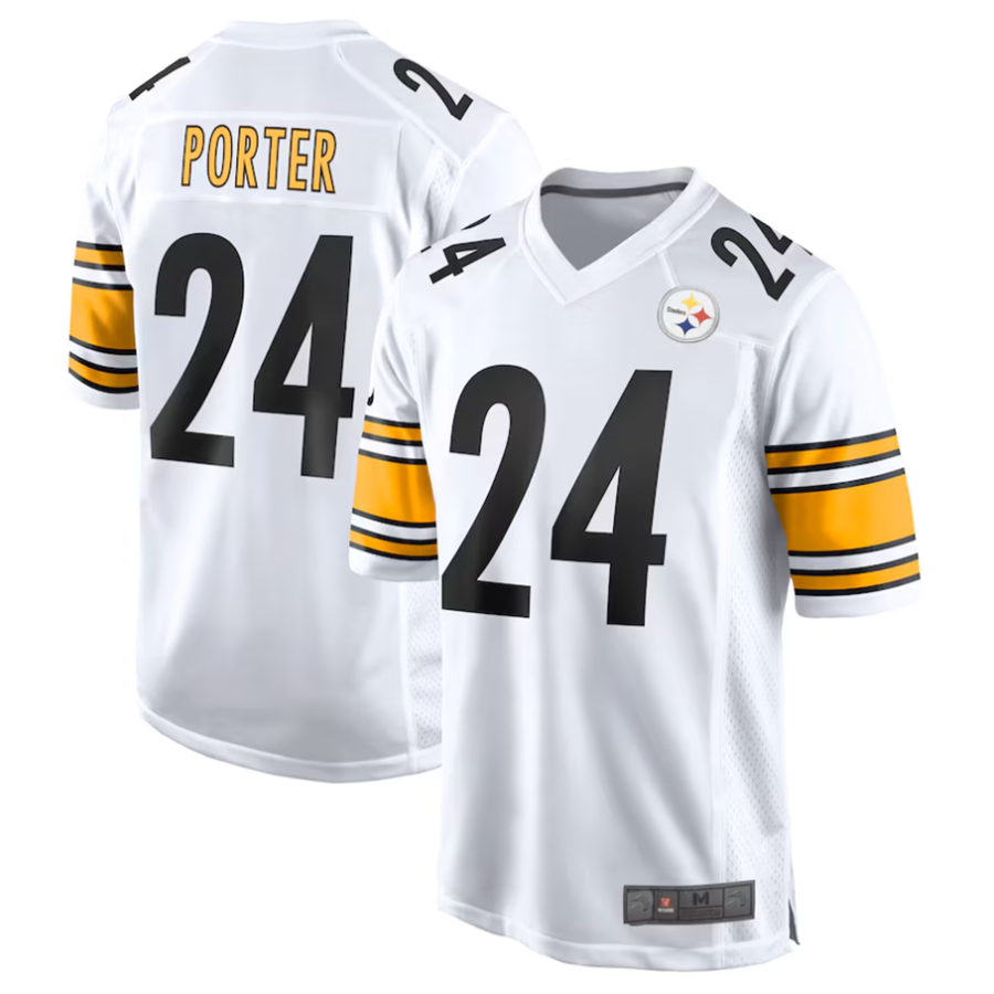 Custom #24 White PIT Football Shirt Top