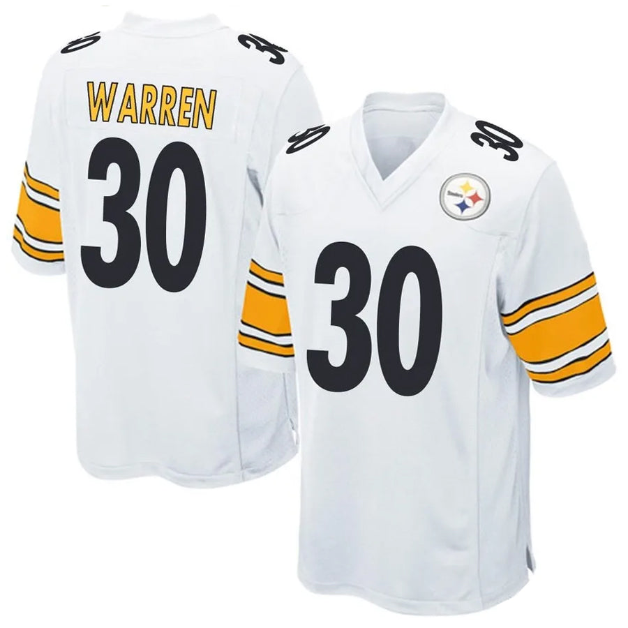 Custom #30 White PIT Football Shirt Top