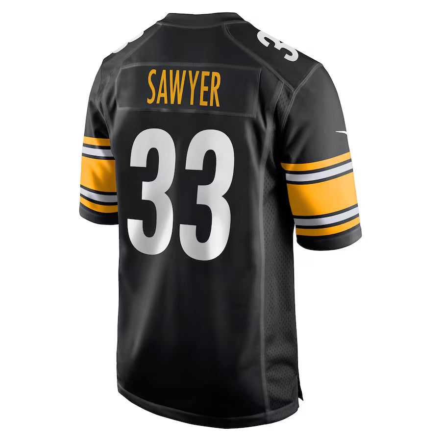 Custom #33 Black PIT Football Shirt Top