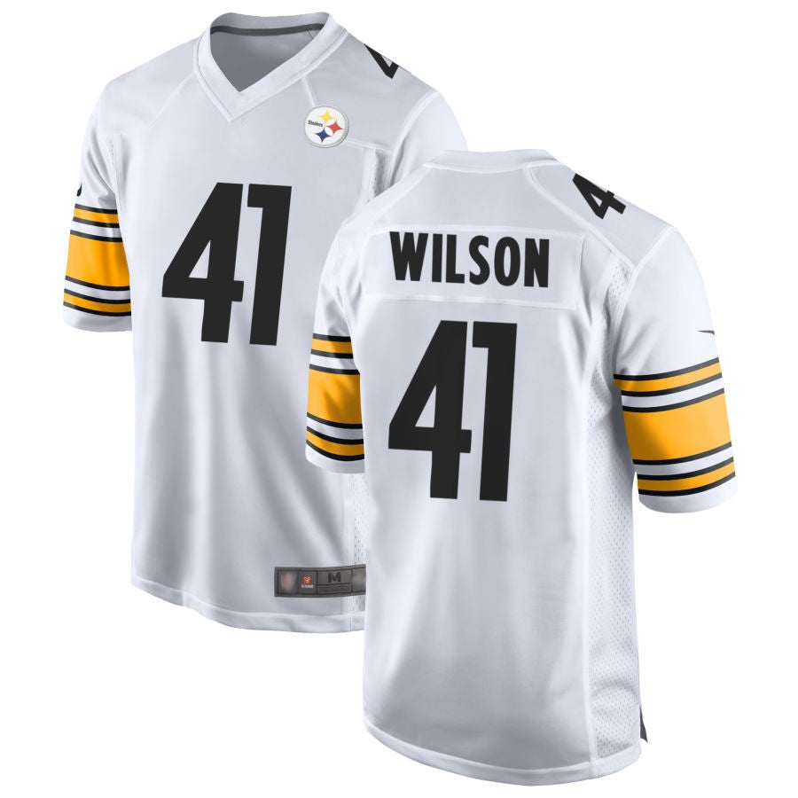 Custom #41 White PIT Football Shirt Top