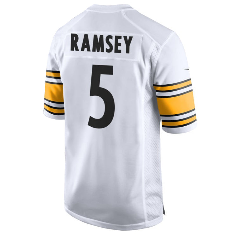 Custom #5 White PIT Football Shirt Top