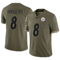 Custom #8 Olive PIT Football Shirt Top