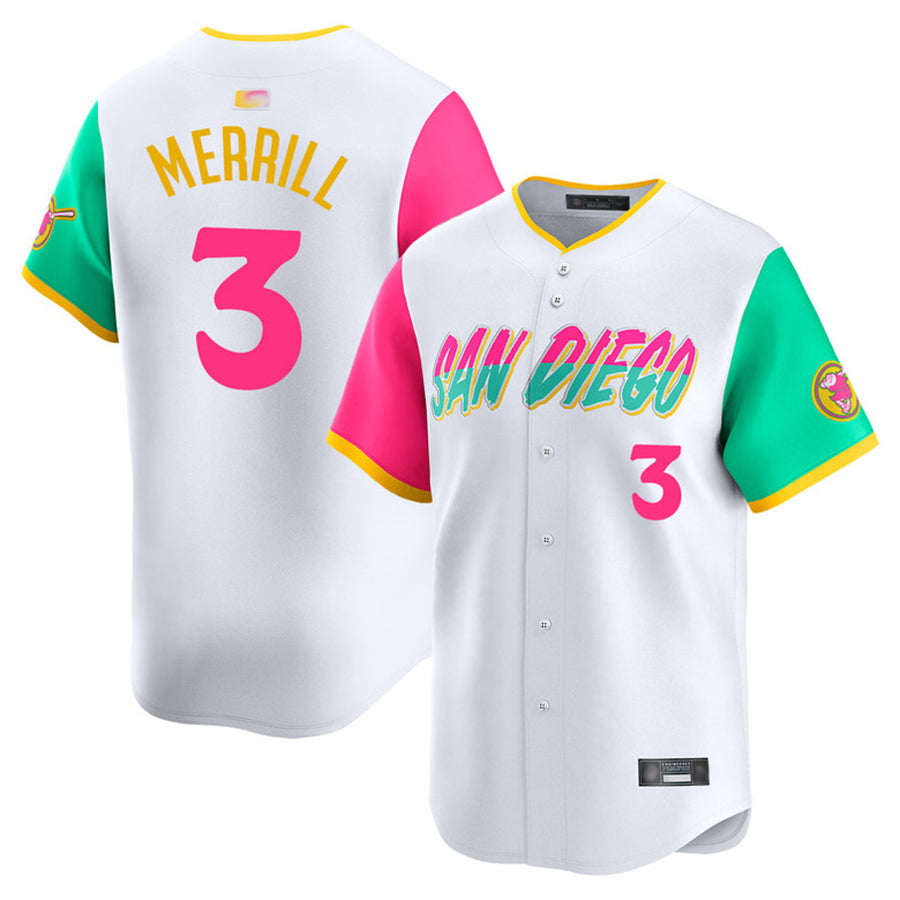 Custom #3 MERRILL Pro Stitched Jersey - Premium Edition