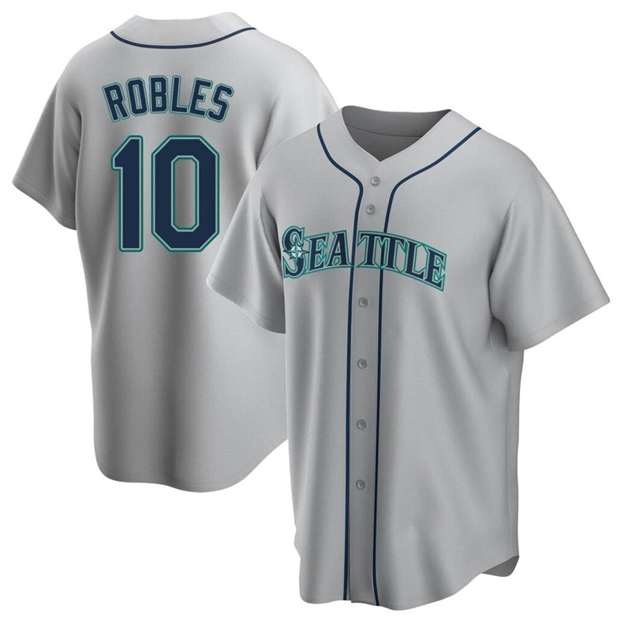 Custom #10 Gray SEA Baseball Shirt Top