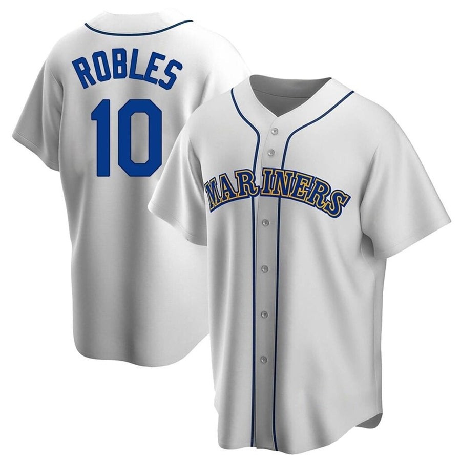 Custom #10 White SEA Baseball Shirt Top