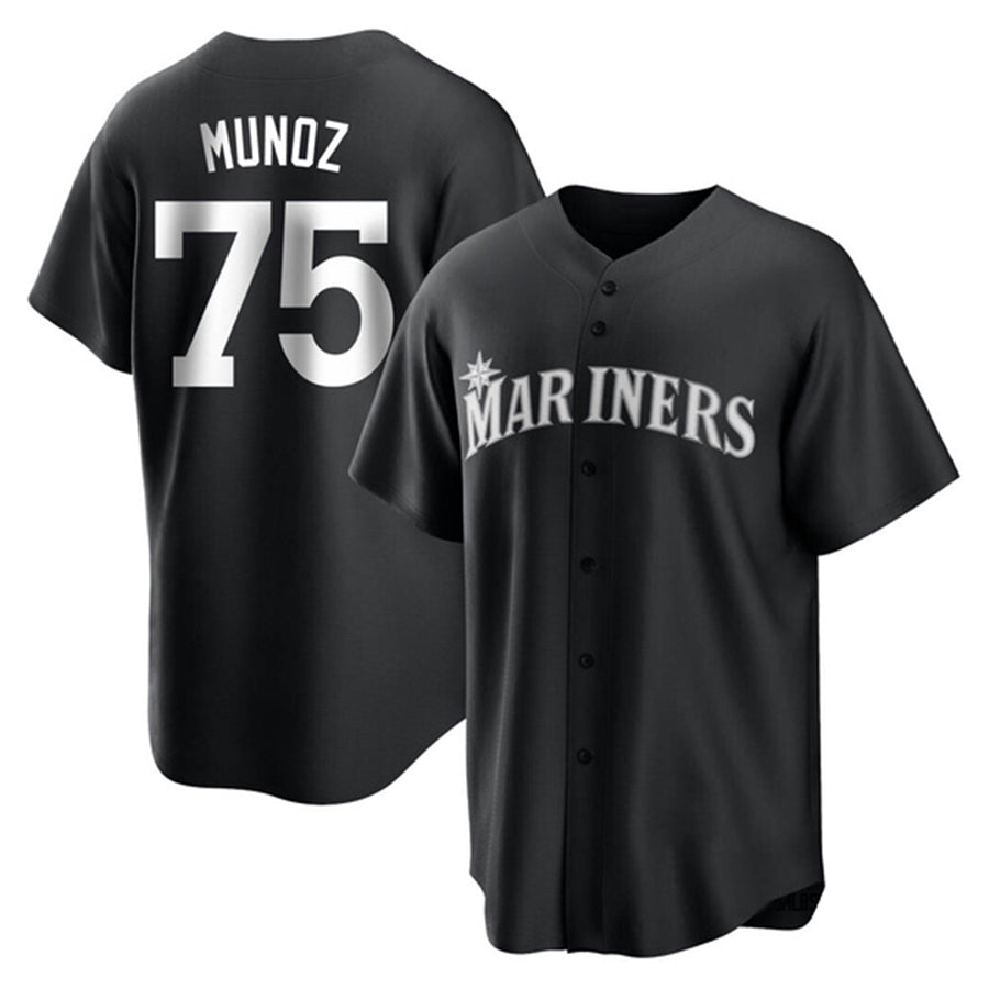 Custom #75 Black SEA Baseball Shirt Top