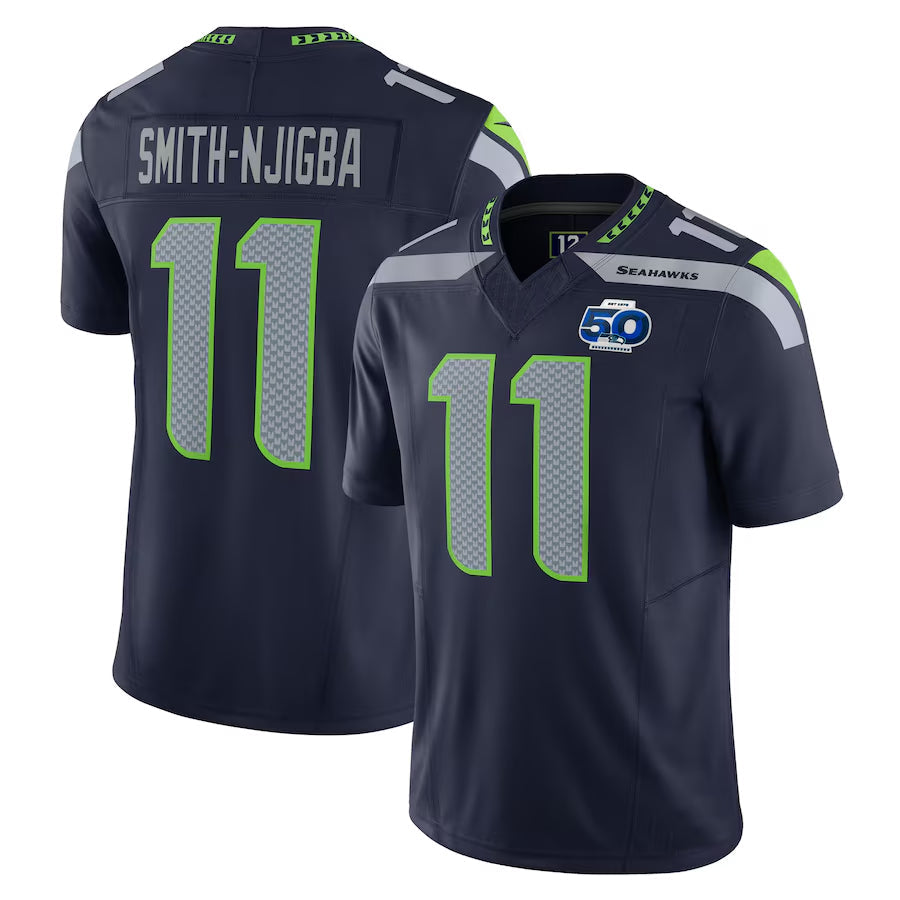 Custom #11 Navy SEA Football Shirt Top